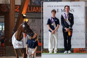 Siegerehrung U18-Europameisterschaft im Voltigieren: Fürst Jever, Lukas Heitmann und Hendrik Brühl